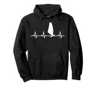 Windsurfer Cuore pulsante Amante del windsurf Felpa con Cappuccio