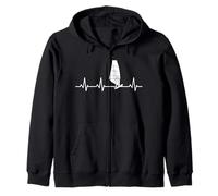 Windsurfer Cuore Pulsante Amante del Windsurf Felpa con Cappuccio
