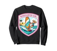 Windsurfer Ragazza Donna Windsurf Carino Vento Surf Femmina Felpa