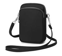 WindTook Borse a Tracolla Donna Piccola Borsa a Tracolla per Cellulare Donna Borsa per Cellulare Crossbody Bag Portamonete 11 x 5 x 17cm Nera(per telefono cellulare da 5,8 pollici)