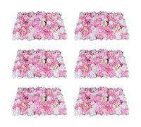 WindWilder 6x Parete di Fiore Artificiale Muro di Rose Matrimonio Strada Sfondo fai da te Fotografia Sfondo Decorazione Pannelli Floreali per Matrimonio Giardino Home Decor 40x60cm