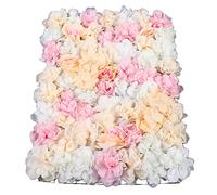WindWilder 6x Parete di Fiore Artificiale Muro di Rose Matrimonio Strada Sfondo fai da te Fotografia Sfondo Decorazione Pannelli Floreali per Matrimonio Giardino Home Decor 40x60cm