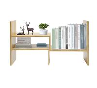 WindWilder Mensola da scrivania, 60 x 17 x 35 cm, piccola libreria combinabile, organizer per libri, supporto per ufficio, scaffale fino a 5 kg/11 lbs (colore legno)