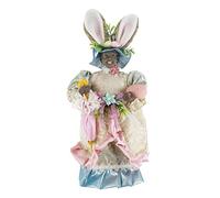 Windy Hill Collection 48,3 cm Mrs. Ombrellone rosa pastello verde, rosa, bianco uovo di Pasqua da collezione africano americano etnico primavera decorazione per la casa statuetta decorazione 402104