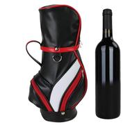 Wine Bottle Bag, Single Bottle Insulated Wines Cooler Carrier, PU Leather Tote with Multiple Storage Pockets, Portable Beverage Holder for Beach Golf Picnics Parties Outdoor Events