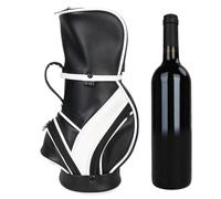 Wine Bottle Bag, Single Bottle Insulated Wines Cooler Carrier, PU Leather Tote with Multiple Storage Pockets, Portable Beverage Holder for Beach Golf Picnics Parties Outdoor Events