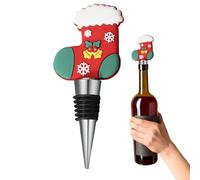 Wine Bottle Corker - Classic Christmas Elements Reusable Beer, Wine Stopper, Bottle Caps for Glass, Beer Stopper, Sealing Covers for Soy Milk, Kitchen Bar, 4.33x1.57 Inches