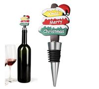 Wine Bottle Corker - Classic Christmas Elements Reusable Beer, Wine Stopper, Bottle Caps for Glass, Beer Stopper, Sealing Covers for Soy Milk, Kitchen Bar, 4.33x1.57 Inches