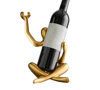 Wine Bottle Holder, Resin Stand, Freestanding Hollow Statue Ornament, Unique Wine Decor, Ideal for Kitchen, and Tabletop, Stylish Storage 7.09x7.36x10.67 Inches for Bottles