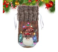 Wine Bottle Holiday Decorations, Sparkling Wine Bottle Cover, Christmas Decor for Wine Bottles, Lighted Holiday Wine Accessories, Unique Wine Bottle Covers, Decorative Bottle Cover for Christmas