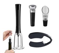 Wine Bottle Opener - Air Pump Cork Remover Tool with Aerator Pourer, Vacuum Stopper, Reusable Foil Cutter, Compact Durablee Accessory | Restaurant, Family Gathering, Birthday Celebration, Home