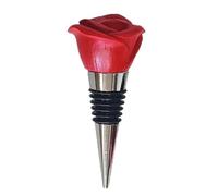 Wine Bottle Stopper - Red Lips Rose Handmade Accessory