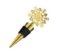 Wine Bottle Stoppers - | Reusable Stopper For Champagne | Stainless Steel Vacuum Sealed Sparkling Bottles Closure Sealer | Zinc Alloy Snowflake Christmas Decorations