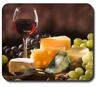Wine & Cheese Tappetino Scrivania Lavabile Mouse Pad Antiscivolo Tappetino per Mouse for Accessori Scrivania Casa Gaming 25X30Cm