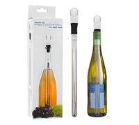 Wine Chiller Stick - Red Wine Chiller For Bottle | Wine Bottle Chiller Stick | Stainless Steel Wine Bottle Cooler Stick | Iceless Wine Chilling Rod With Stopper, And Pourer For Bottle
