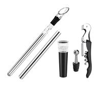 Wine Chiller Stick, Stainless Steel Cooling Rods Set With Bottle Stopper And Opener, Wine Cooler Stick, Perfect For Camping, Outdoor Events, And Family Gatherings, Quick Chill