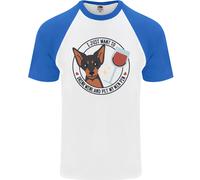 Wine Con Il Mio Min Pin Cane Miniature Pinscher T-Shirt Da Uomo S/S