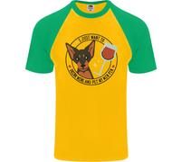 Wine Con Il Mio Min Pin Cane Miniature Pinscher T-Shirt Da Uomo S/S