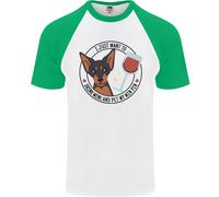 Wine Con Il Mio Min Pin Cane Miniature Pinscher T-Shirt Da Uomo S/S