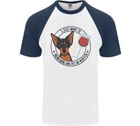 Wine Con Il Mio Min Pin Cane Miniature Pinscher T-Shirt Da Uomo S/S