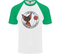 Wine Con Il Mio Min Pin Cane Miniature Pinscher T-Shirt Da Uomo S/S
