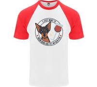 Wine Con Il Mio Min Pin Cane Miniature Pinscher T-Shirt Da Uomo S/S