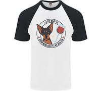 Wine Con Il Mio Min Pin Cane Miniature Pinscher T-Shirt Da Uomo S/S
