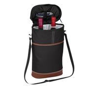 Wine Cooler Bag - Insulated Leakproof Wine Tote | Reusable Portable Carrier For 2 Bottles | -Bag For Beach, Travel, Work Lunch, Camping, Hiking, Picnics, Parties, Women And Men Gift