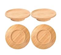 Wine Cup Covers, Wooden Serving Trays Set, 20cm Snack Topper Plate for Drinks, Natural Bamboo Entertaining Board, Beverage Cover Charcuterie Accessory, Tableware for Family Gatherings Picnics Parties