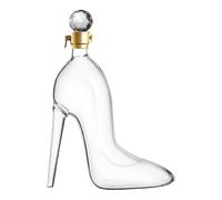 Wine Decanter, High Heeled Shoe Shaped Whiskey Glass Bottle With Lid, 350ml Clear Liquor Container, Decorative Drink Dispenser for Birthday, Christmas, BBQ, Bar, Restaurant, Home Party