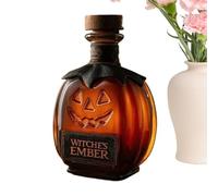 Wine Decanter, Liquor Bottle, 7.87x3.94 Inches Glass Carafe, Pumpkin Shaped Alcohol Container, Festive Table Display Piece for Halloween Bar Home Cabinet Whiskey Lovers Women Party Use