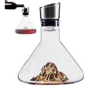 Wine Decanter - Wine Carafe | Aerator Dispenser Pourer Whiskey | Wine Hand-Held Aerator for White and Red Wine with Built-in-Dispenser Red Glass Decanter Wine Accessories Bottle Wine Pourer