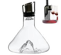 Wine Decanter - Wine Carafe | Crystal Wine Decanter | 1500 ml Crystal Glass Wine Carafe Bottle With Built-in-Dispenser, Wine Dispenser, Wine Hand-Held Aerator For White And Red Wine, Wine Aerator