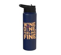 Wine Dine Feeling Fine - Amante del vino Stainless Steel Insulated Water Bottle