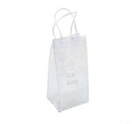 Wine Enjoyment Made Easy Clear PVC Ice Bags con comode maniglie per il trasporto