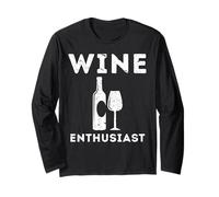 Wine Enthusiast Cantina Distressed per Le Mamme Che bevono Vino Maglia a Manica