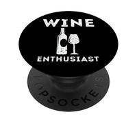 Wine Enthusiast Cantina Distressed per le mamme che bevono vino PopSockets PopGrip Adesivo