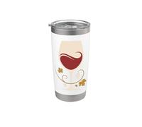 Wine First Minimalist Sommelier Wine Lover Tasting Bicchiere termico in acciaio inox doppia parete