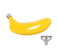 Wine Flask 5oz Banana Shape | Stainless Steel Wine Bottle With Funnel