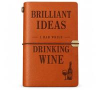 Wine gifts for Wine Lovers - Leather Journal Notebook with Pen, 7x5 Inches | Regali per compleanno, Natale, calza Stuffers, elefante bianco, album da disegno ricaricabile, diario di viaggio