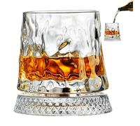 Wine Glass 360 Degree Rotation - Base Drinking Mug Old Fashion Glasses for