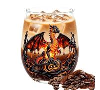 Wine Glass 400ml - Stemless Halloween Glass | Dragon Print