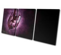Wine Glass Pouring Abstract Food Kitchen TREBLE TELA parete arte foto stampa