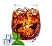 Wine Glasses 400ml Champagne Cocktail Drinkware with 2d Printed Dragon