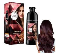 Wine Hair Color Shampoo 400 ml - Colore naturale per capelli per uomini e donne 3 in 1 colorazione istantanea con argilla vinaccia, shampoo per capelli grigi, shampoo per capelli Teinture Cheveux Brun