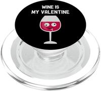 Wine Is My Valentine Funny Wine Carino Adorabile Vino Personaggio PopSockets PopGrip per MagSafe