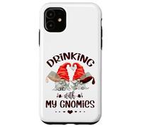 Wine Lover Gnomes - Drinking With My Gnomies - Funny Gnome Custodia per iPhone 11