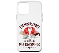Wine Lover Gnomes - Drinking With My Gnomies - Funny Gnome Custodia per iPhone 12 mini