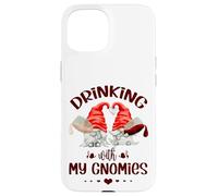 Wine Lover Gnomes - Drinking With My Gnomies - Funny Gnome Custodia per iPhone 15