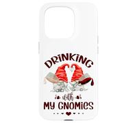 Wine Lover Gnomes - Drinking With My Gnomies - Funny Gnome Custodia per iPhone 15 Pro